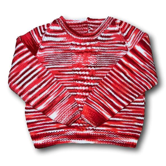 Vintage Handmade Womens Cropped  Handmade Holiday Sweater Medium Knit Wool - Picture 2 of 11